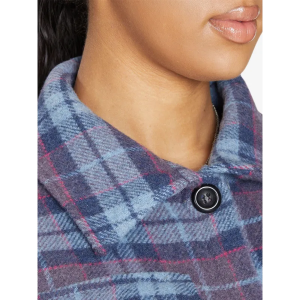 Oversized Nova Check Wool Blend Shacket - Coats & Jackets