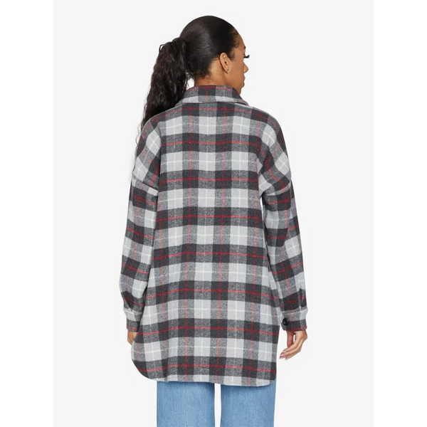 Oversized Nova Check Wool Blend Shacket - Coats & Jackets
