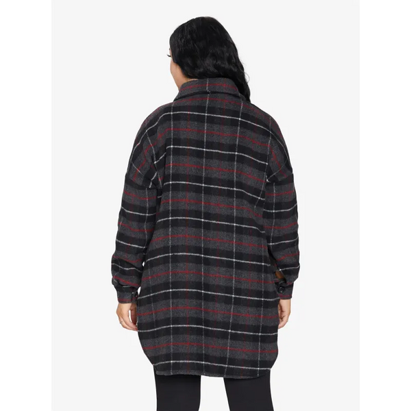 Oversized Nova Check Wool Blend Shacket - Coats & Jackets