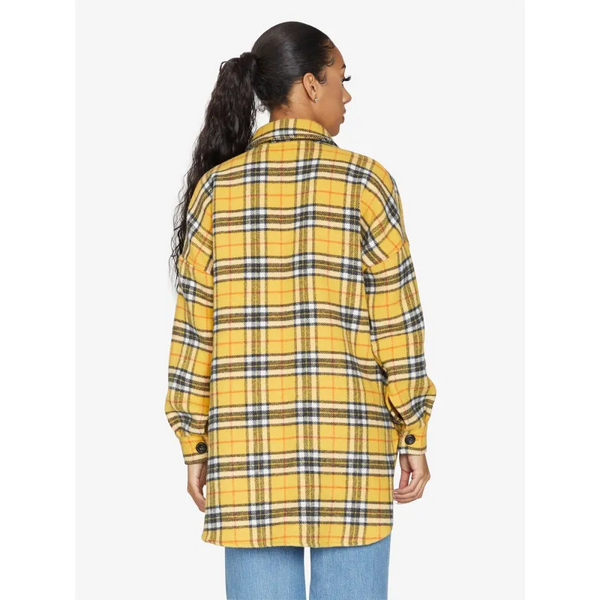 Oversized Nova Check Wool Blend Shacket - Coats & Jackets