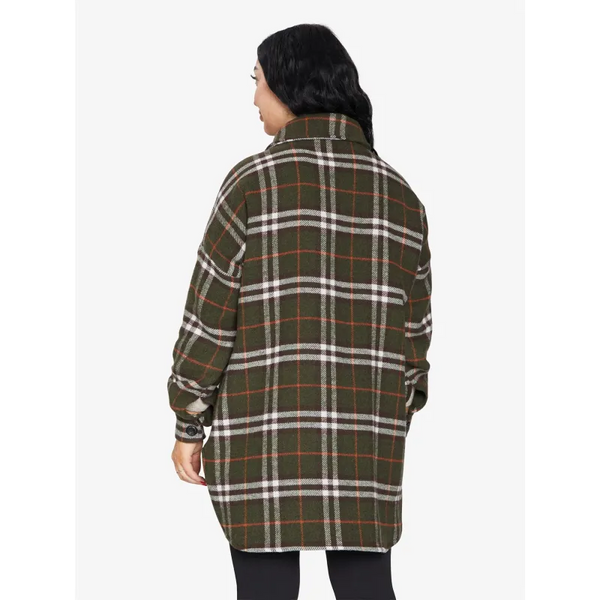 Oversized Nova Check Wool Blend Shacket - Coats & Jackets