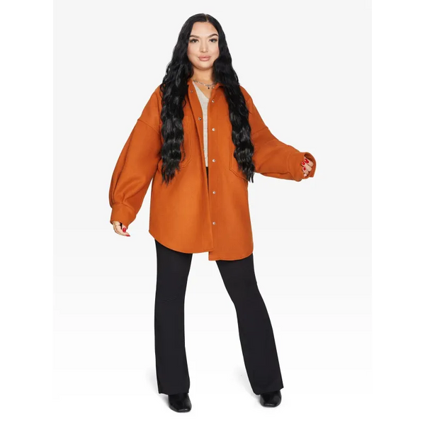 Oversized Patch Pocket Shacket - Jackets & Coats