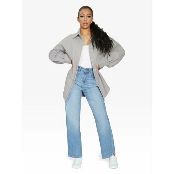 Oversized Patch Pocket Shacket - One Size (Fits UK 8 - 14) /