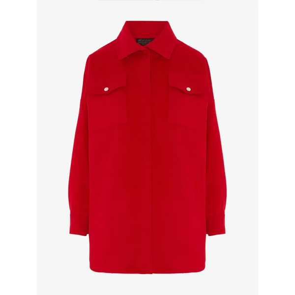 Oversized Stud Button Shacket - Jackets & Coats