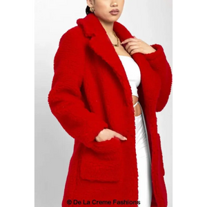 Oversized Teddy Coat - Coats & Jackets
