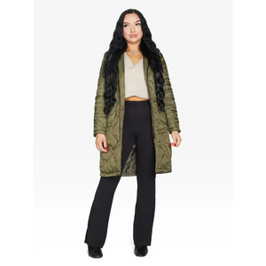 Padded Quilted Down Hooded Jacket - Coats & Jackets