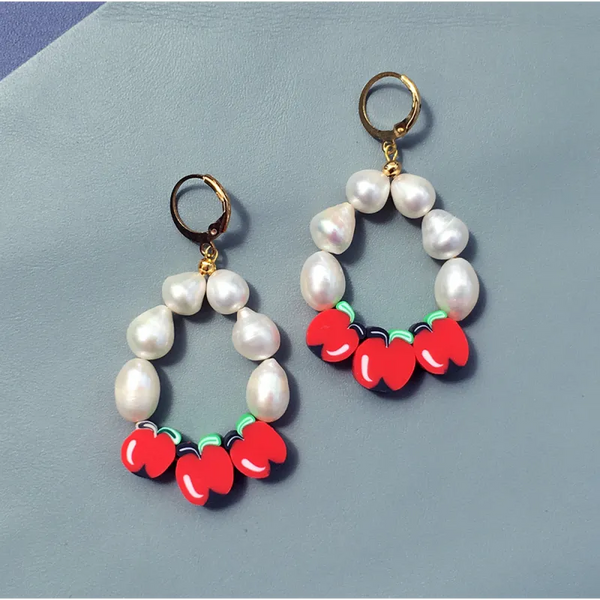 Pearl Fruit Earrings - pick your own!