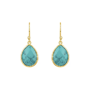Petite Drop Earrings Arizona Turquoise Gold