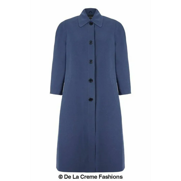 Plus Size Long Coat - UK 20/EU 48/US 16 / Light Navy