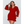 Plus Size Women’s Chiffon Sexy Wrap Hip Ruffle Dress - Red /