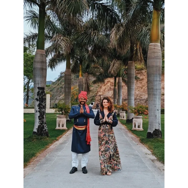 Printed Long Sleeve Maxi Dress - Dresses