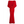 Red Cowl Back Gown - Dresses