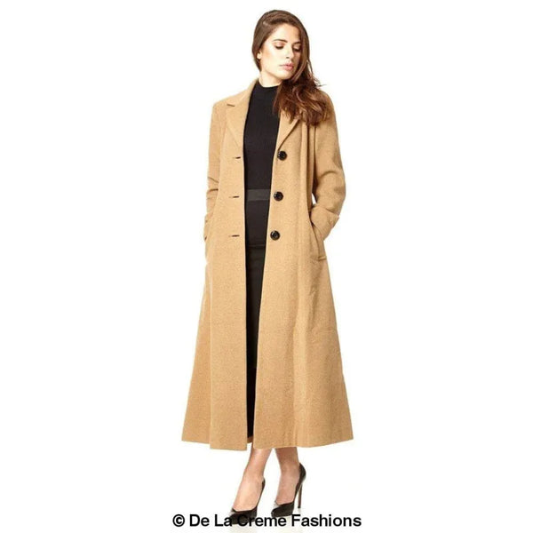 Single Breasted Long Winter Coat - Coats & Jackets