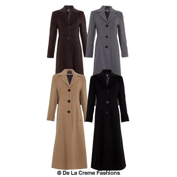 Single Breasted Long Winter Coat - Coats & Jackets