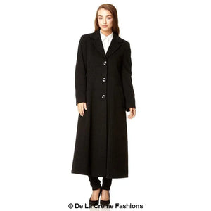 Single Breasted Long Winter Coat - Coats & Jackets