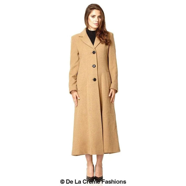 Single Breasted Long Winter Coat - Coats & Jackets