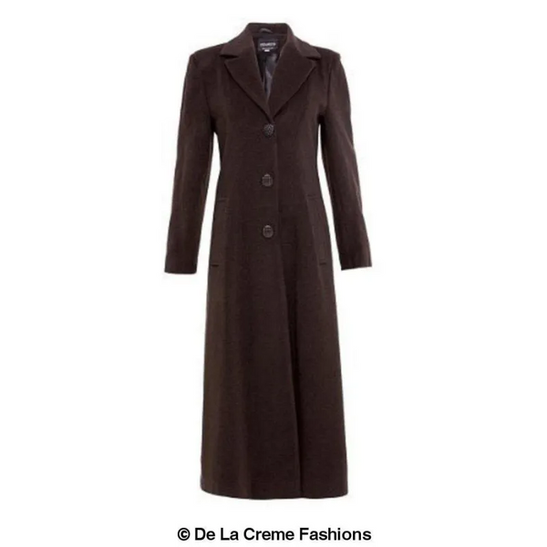 Single Breasted Long Winter Coat - Coats & Jackets