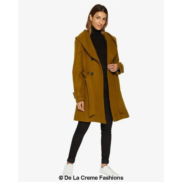 Slim Fit Shawl Hooded Coat - Coats & Jackets