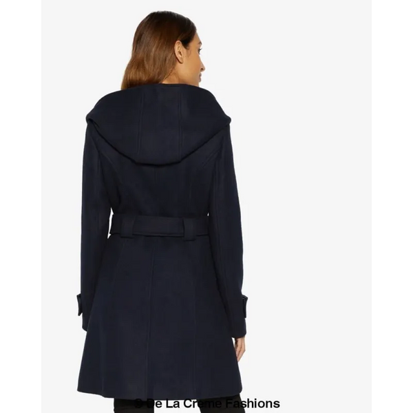 Slim Fit Shawl Hooded Coat - Coats & Jackets