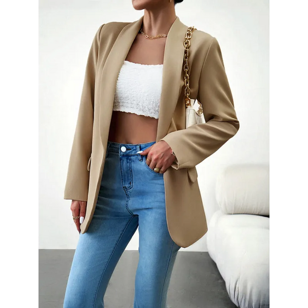 Temperament commuter lapel ladies blazer - Khaki / S - Coats