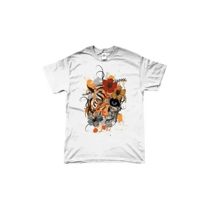 Tiger Flowers Epic Fashion UK Unisex T-Shirt Cotton - Epic Fashion UKAllClothingT-Shirt