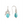 Turquoise Honey Bee Earrings Silver