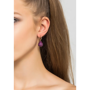 Valerie Pear Drop Gemstone Earring Rosegold Ruby - Earrings