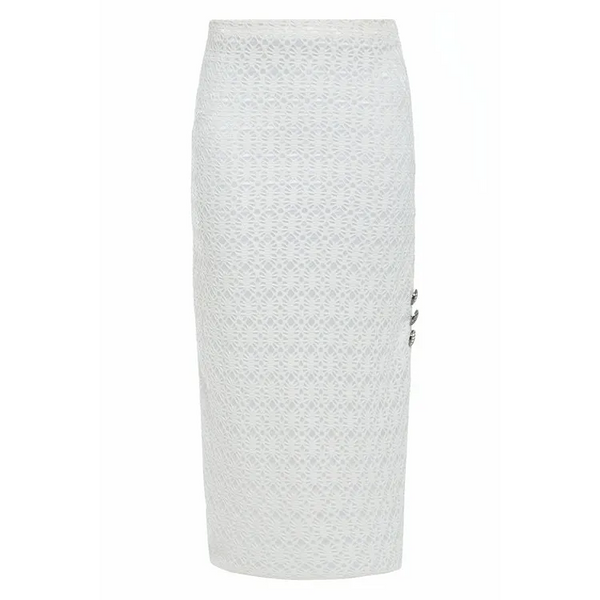 White Lace Bodycon Skirt - M Skirts