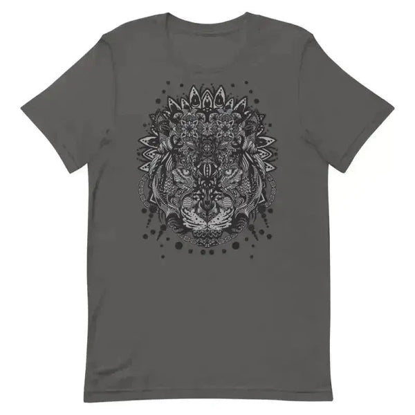 White Tiger Mandala Unisex T-shirt Cotton - Epic Fashion UKAllCatClothing