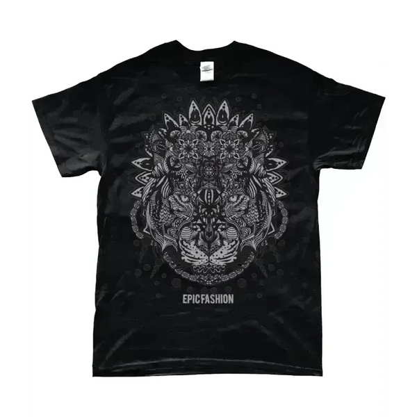 White Tiger Mandala Unisex T-shirt Cotton - Epic Fashion UKAllClothingMen