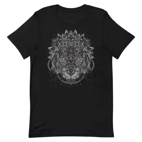 White Tiger Mandala Unisex T-shirt Cotton - Epic Fashion UKAllCatClothing