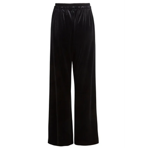 Wide Leg Velvet Trousers - Pants