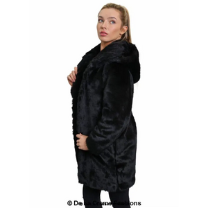 Women’s Luxury Faux Fur Jacket Ladies Hooded Winter Coat