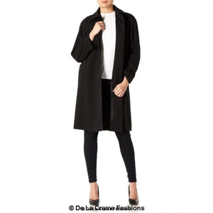 Women’s Oversized Knee Length Swing Coat - Coats & Jackets