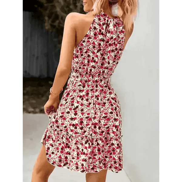 Women's Cotton Printed Halter Mini Dress - Epic Fashion UKAllDressDresses