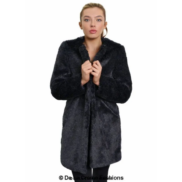 Womens Faux Fur Classic Coat - Coats & Jackets