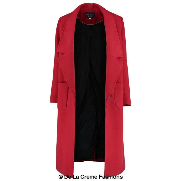 Women’s Faux Wool Wrap Coat - Coats & Jackets