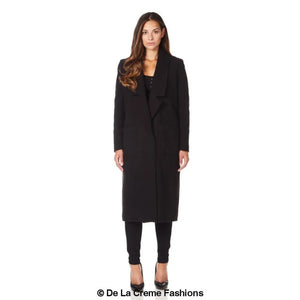 Women’s Faux Wool Wrap Coat - Coats & Jackets