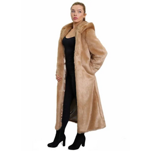 Womens Iconic Faux Fur Hooded Long Coat - Coats & Jackets