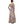 Women’s Lantern Sleeve V Neck Tie Leaf Print Swing Dress
