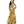 Women’s Lantern Sleeve V Neck Tie Leaf Print Swing Dress -