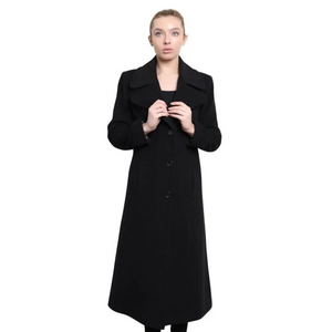 Womens Large Lapel Long Coat - Coats & Jackets