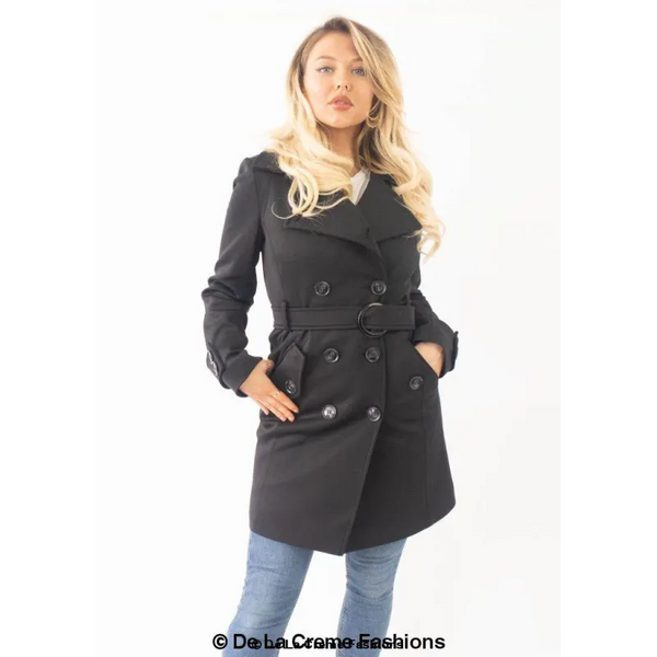 Women’s Mid Length Belted Mac Coat - Coats & Jackets