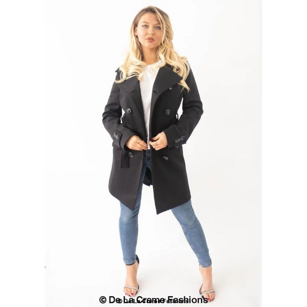 Women’s Mid Length Belted Mac Coat - Coats & Jackets