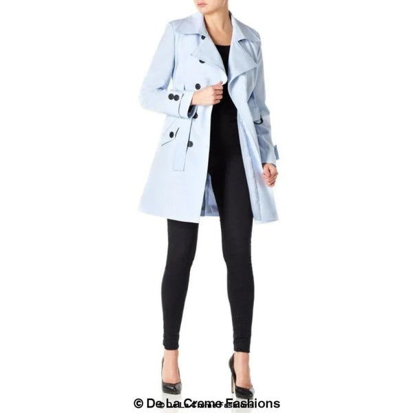 Women’s Mid Length Belted Mac Coat - Coats & Jackets