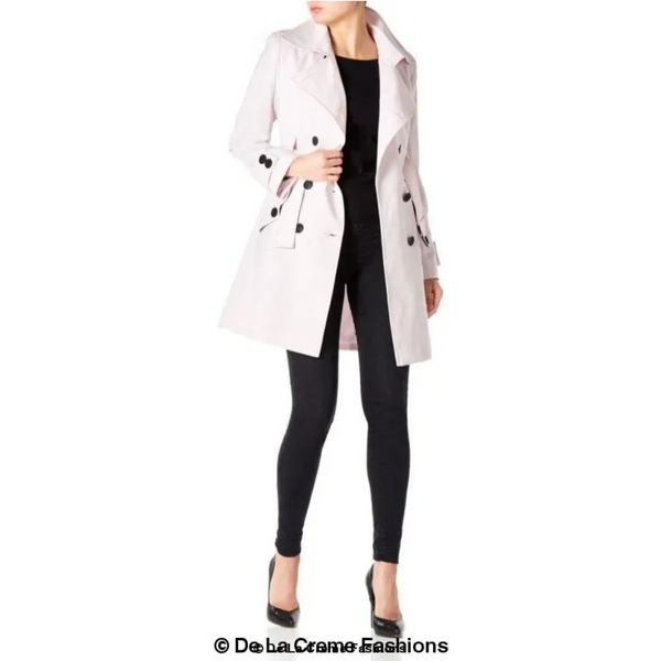 Women’s Mid Length Belted Mac Coat - Coats & Jackets