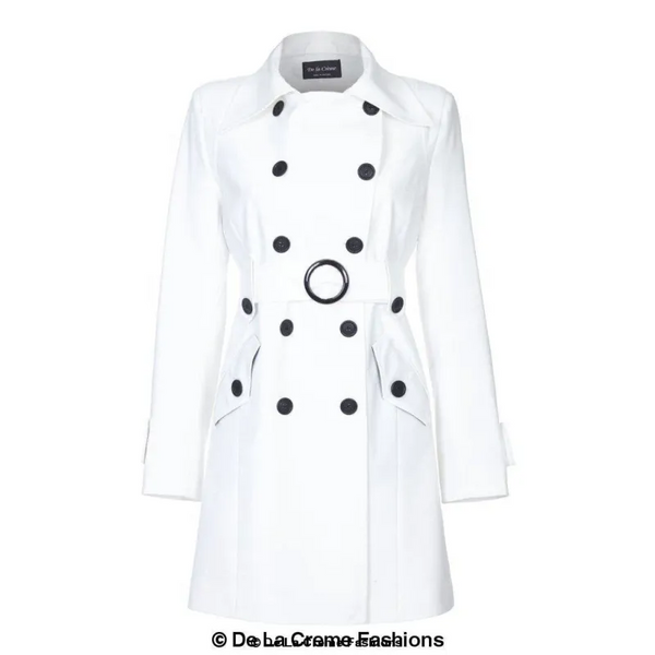 Women’s Mid Length Belted Mac Coat - Coats & Jackets