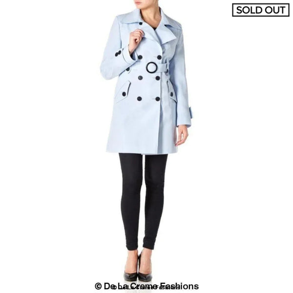 Women’s Mid Length Belted Mac Coat - Coats & Jackets
