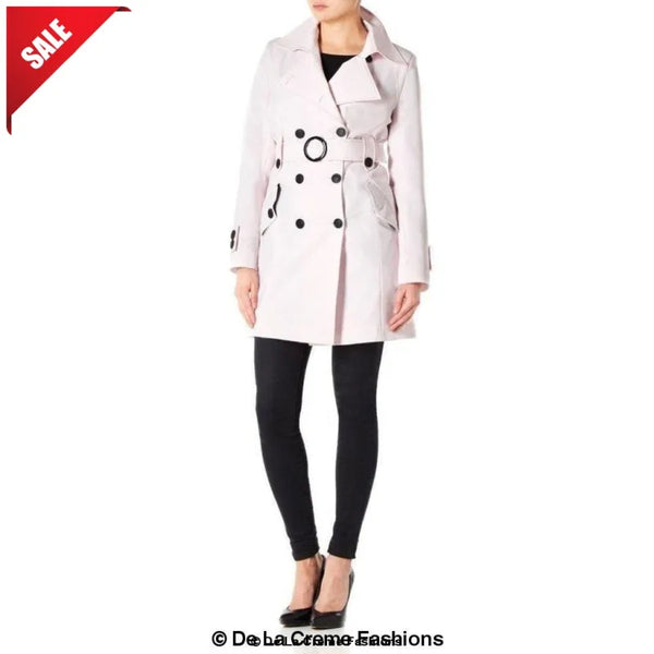 Women’s Mid Length Belted Mac Coat - Coats & Jackets