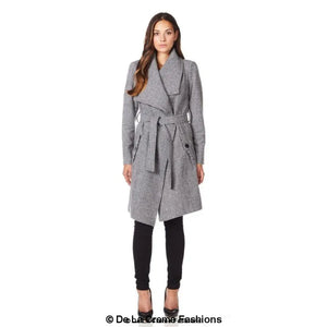 Women’s Prince Of Wales Check Large Lapel Duster Coat -
